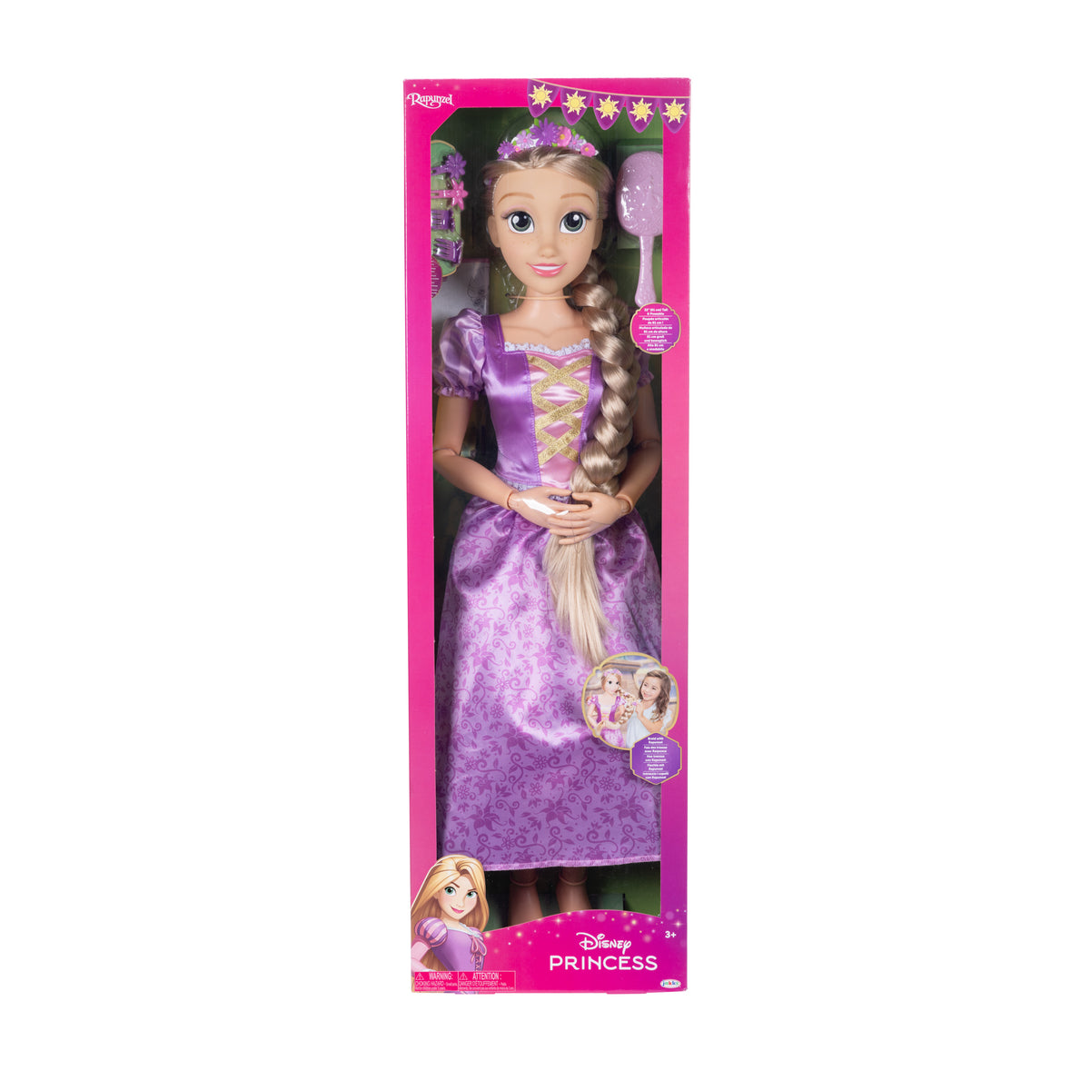 Disney Princess Rapunzel Playdate Doll 32 Inch - Tangled Doll with Hair Styling Accessories