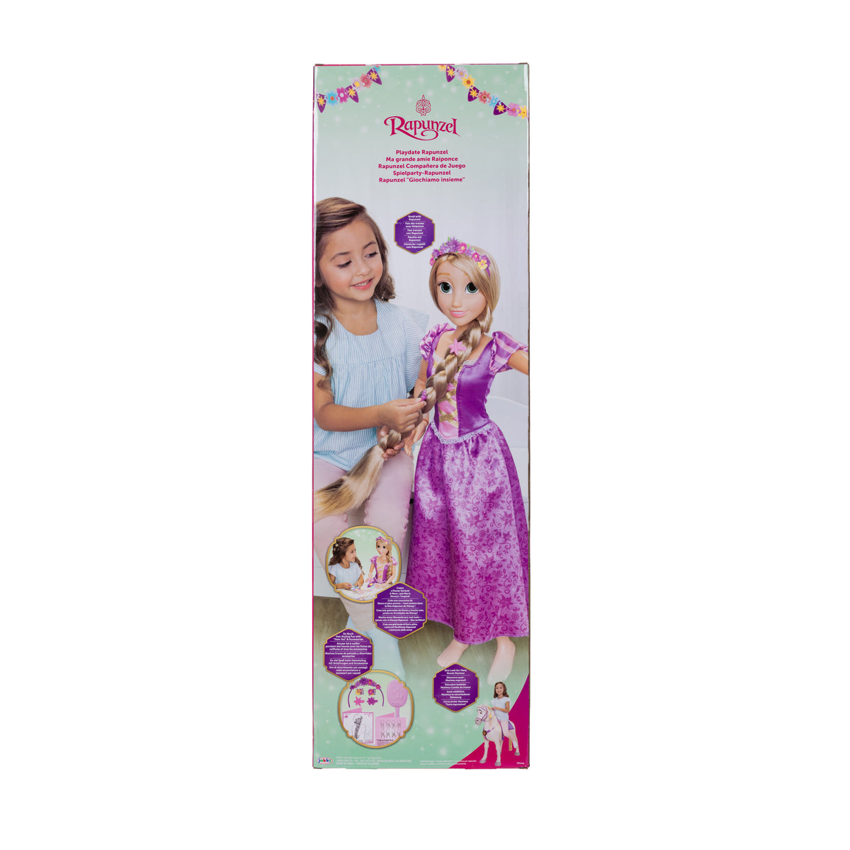 Disney Princess Rapunzel Playdate Doll 32 Inch - Tangled Doll with Hair Styling Accessories