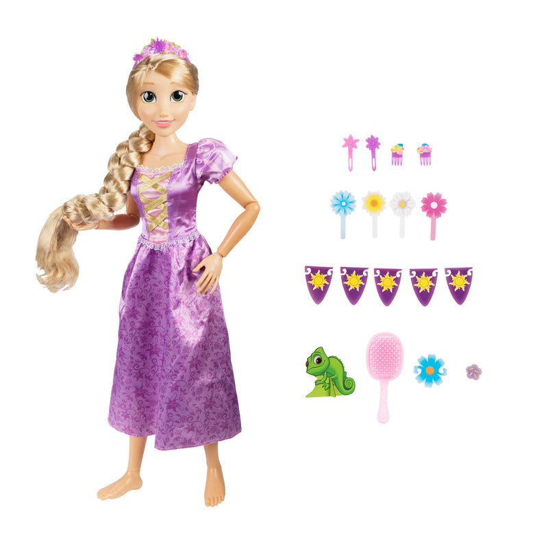 Disney Princess Rapunzel Playdate Doll 32 Inch - Tangled Doll with Hair Styling Accessories