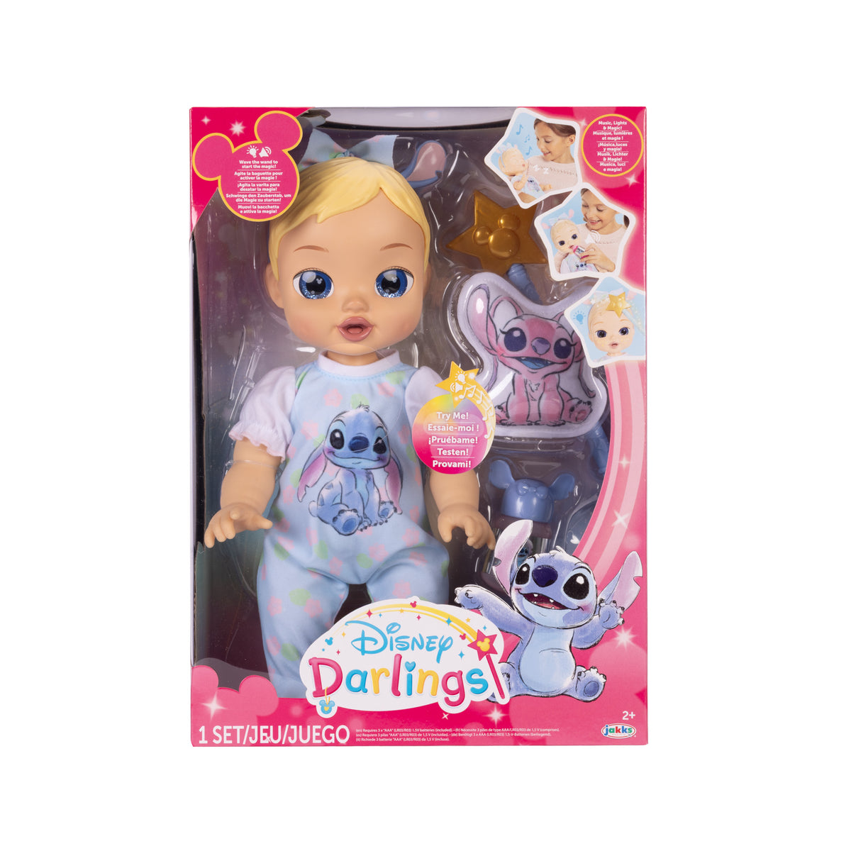 Disney Darlings Stitch Deluxe Feature Baby Doll Interactive Kids Toy