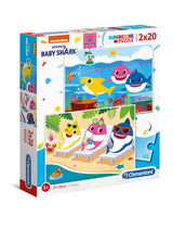 Clementoni Baby Shark 2x20 Piece Puzzle for Kids 27x19 cm