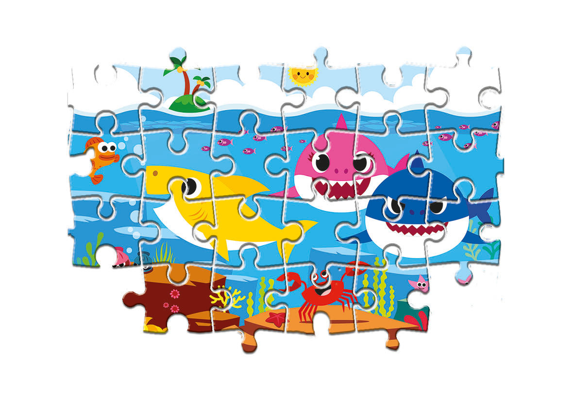 Clementoni Baby Shark 2x20 Piece Puzzle for Kids 27x19 cm
