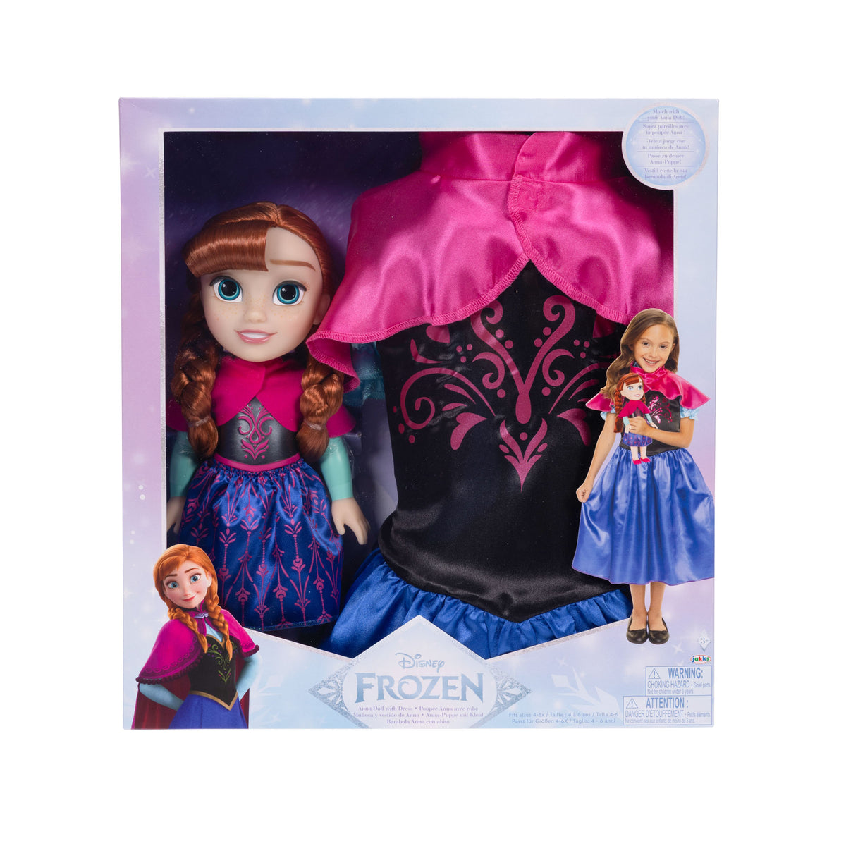Disney Frozen Molded Bodice Doll & Matching Princess Dress Set - Large (Assorted, Random Selection)