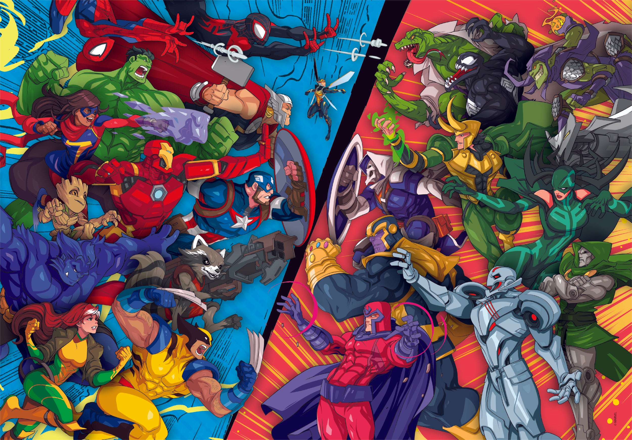 Clementoni  Puzzle Marvel Heroes Vs Villain