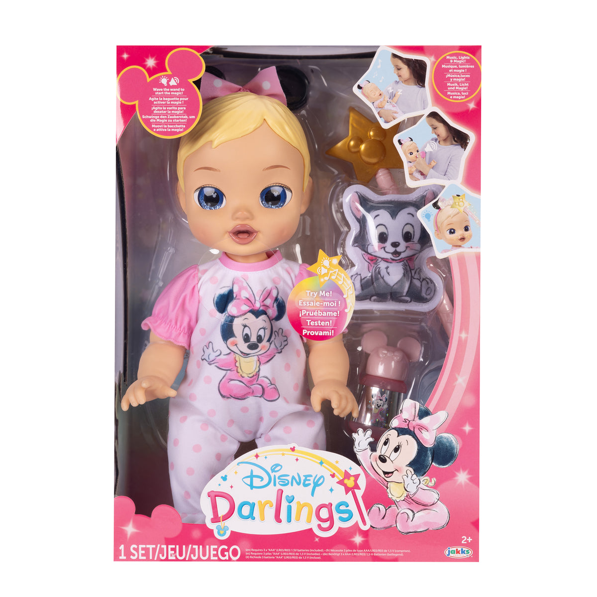 Disney Darlings Minnie-Inspired Interactive Baby Doll  13 Inch  Kids Toy