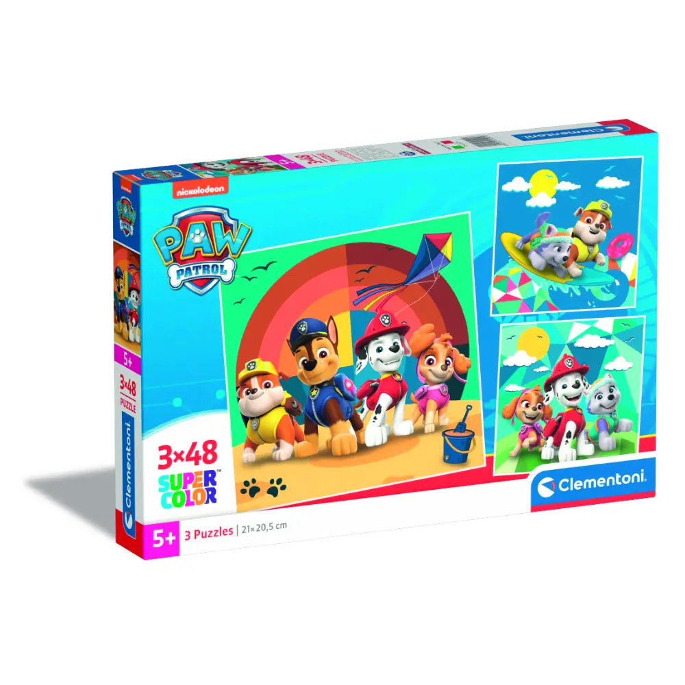 Clementoni Puzzle Paw Patrol Beach 3X48pcs
