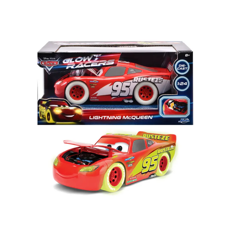 Jada Diecast Lightning Mcqueen Glow Racers 1:24