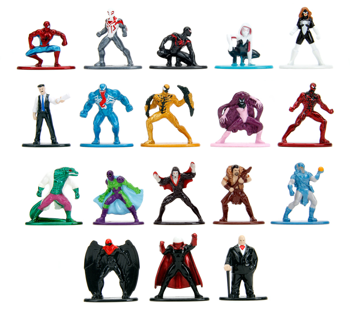 Marvel Spider-Man Nano Metalfigs Collection - Mini Action Figures Set