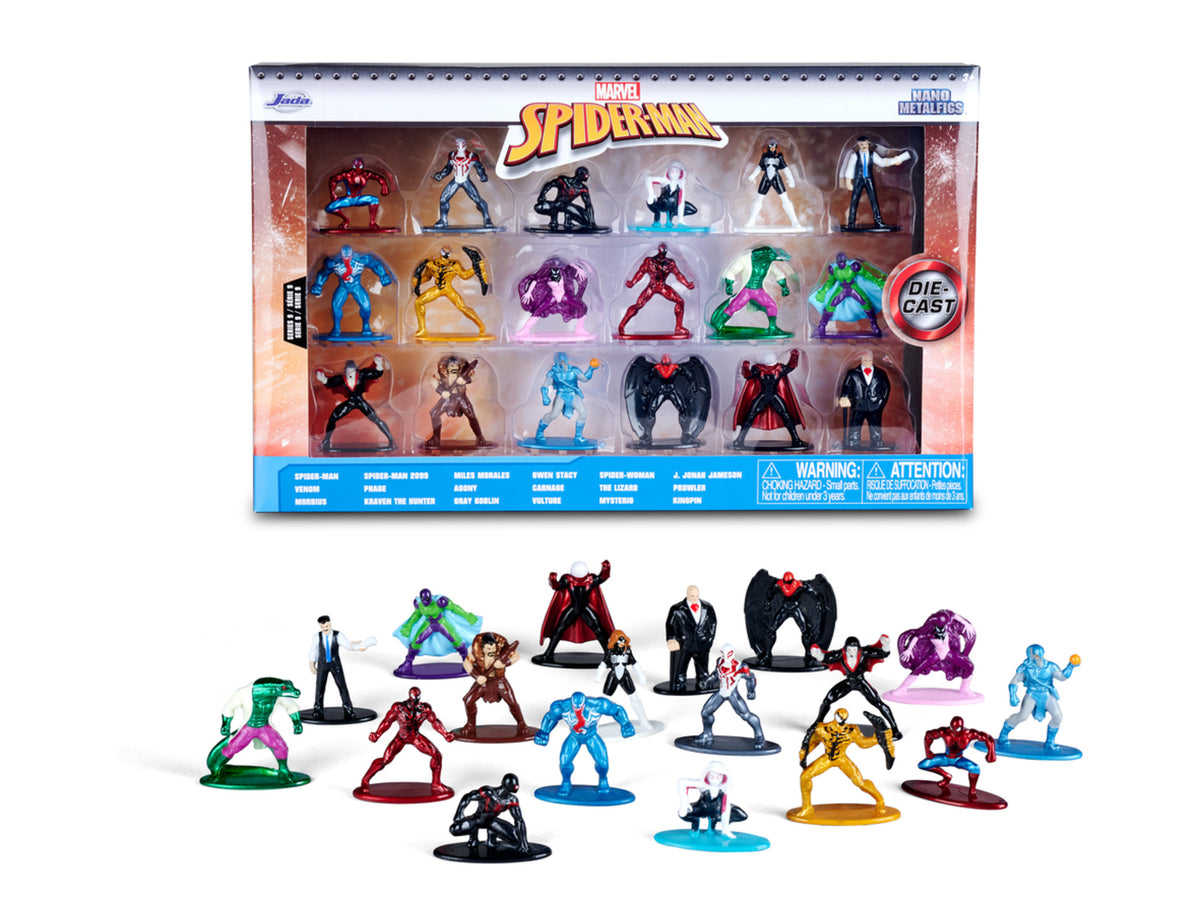Marvel Spider-Man Nano Metalfigs Collection - Mini Action Figures Set