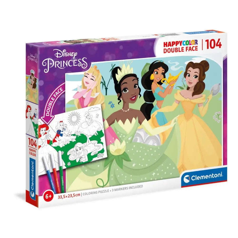 Clementoni Puzzle Double Face Princess 104Pcs