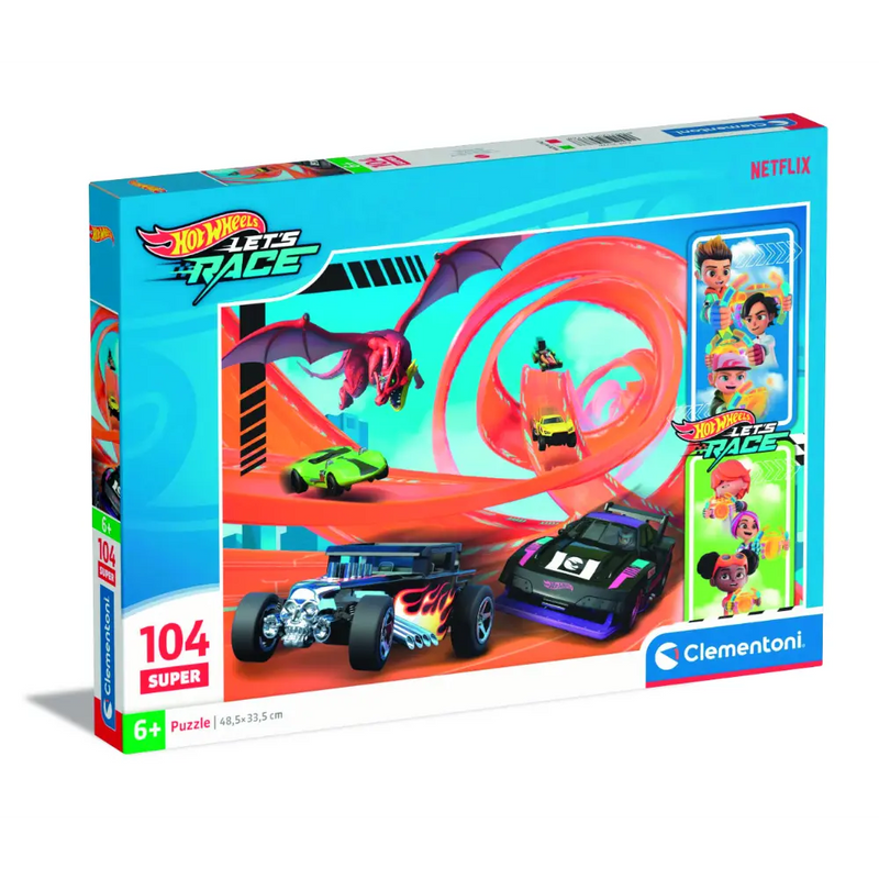Clementoni Puzzle Hotwheels Loop Race 104-pieces