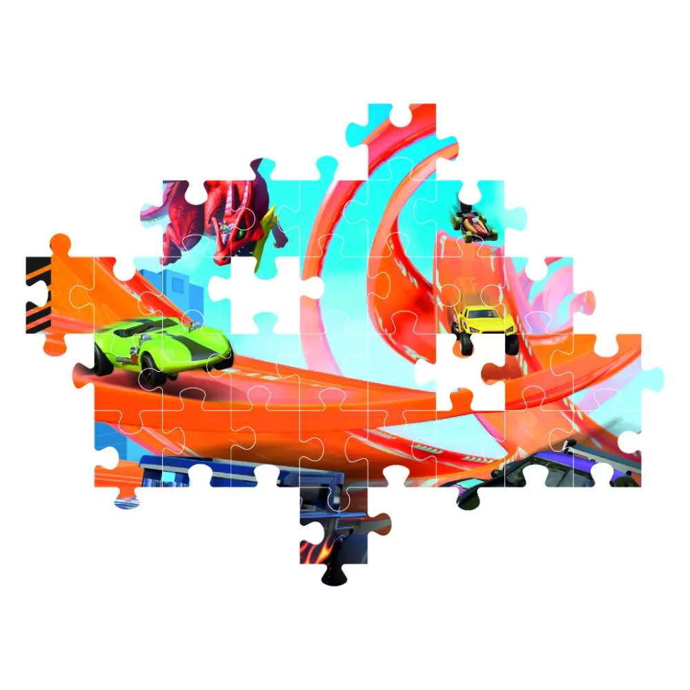 Clementoni Puzzle Hotwheels Loop Race 104-pieces