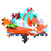 Clementoni Puzzle Hotwheels Loop Race 104-pieces