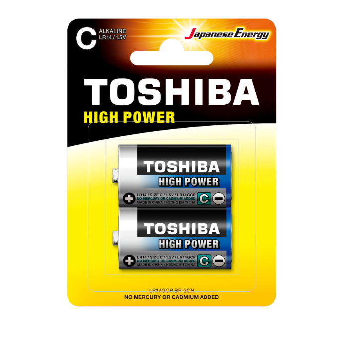 Toshiba Alkaline Battery Size C 1.5V 2-pack