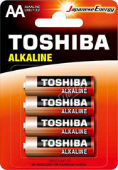 Battery Toshiba Alkaline AA Red 4 Pack