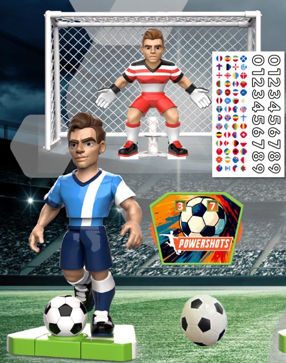 PowerShots 9 Inches Strike Sam Soccer Action Figure Playset