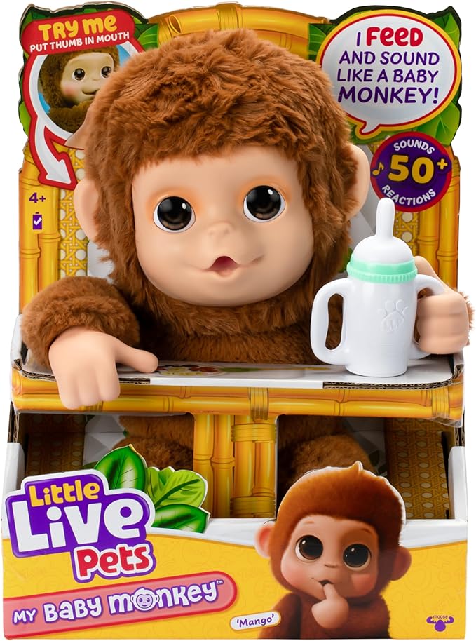 Littlelivepets Mb Monkey Plush Battery Operated
