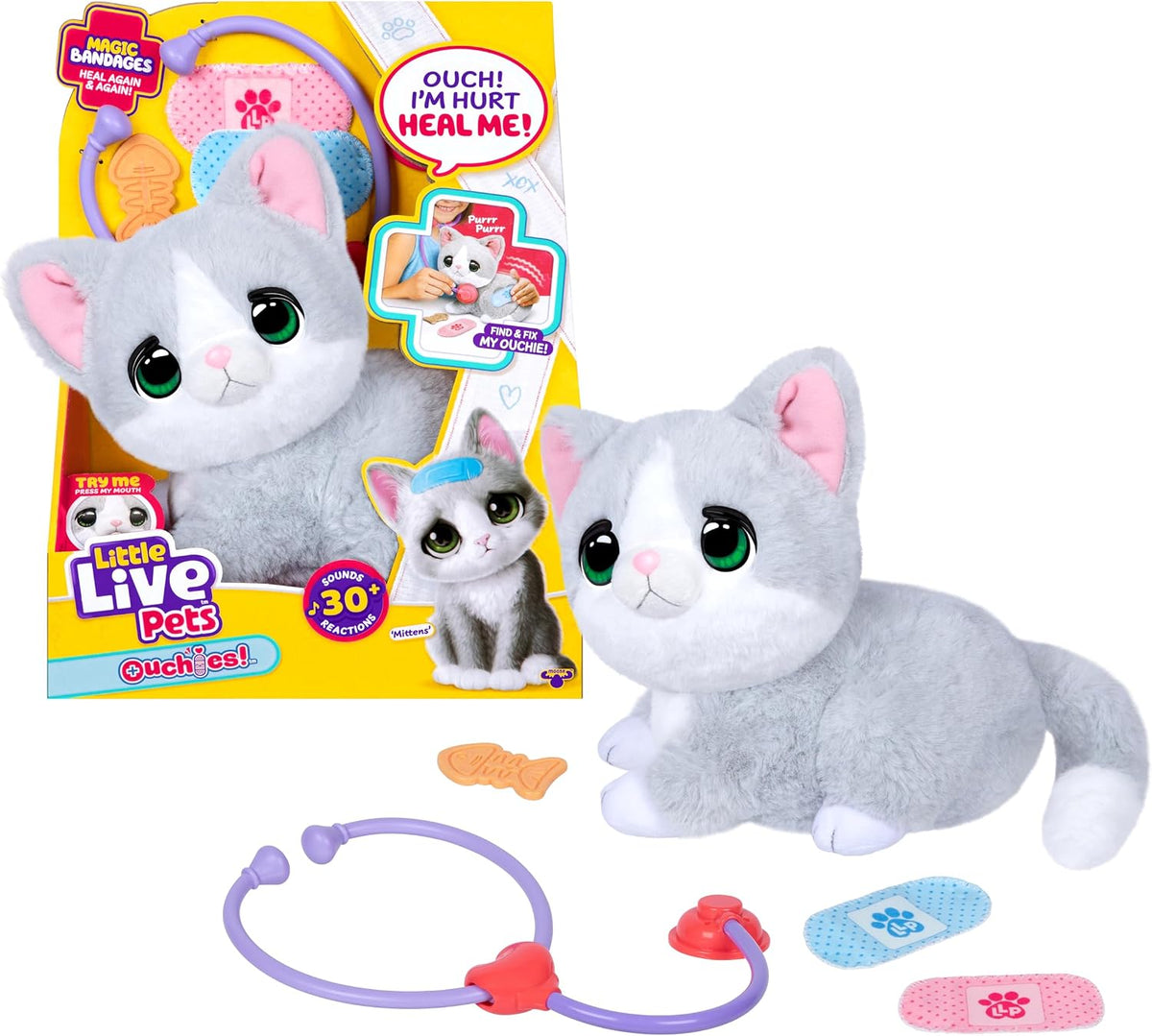 Little Live Pets Ouchies Mittens Interactive Kitten Single Pack