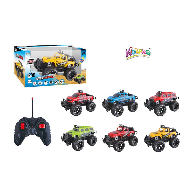 Kidzpro RC Super Off-Road Car with Lights 1:14 Scale - Remote Control Toy Car, Assorted Colours (1 Piece)