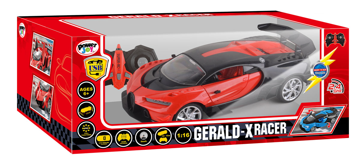 Power Joy Gerald-X RC Racer 1:16 Scale Remote Control Car Assorted Colours - Sold per piece