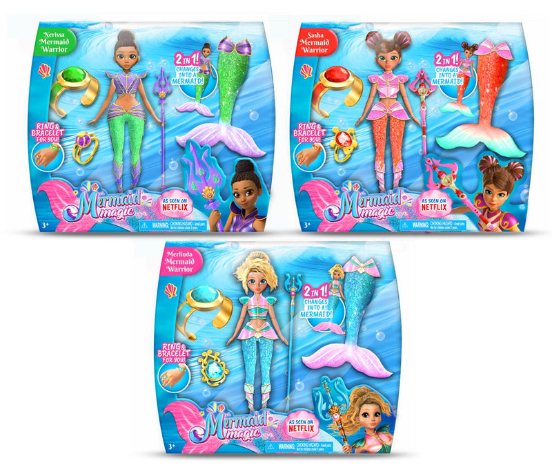 Mermaid Magic Warrior Transformation 2-in-1 Assortment - Sold per piece