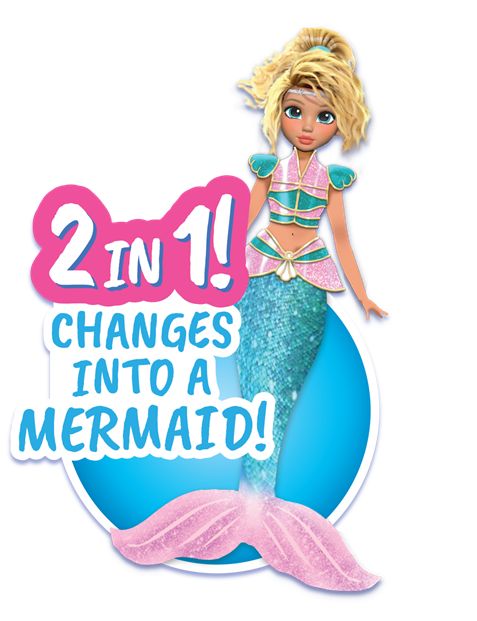 Mermaid Magic Warrior Transformation 2-in-1 Assortment - Sold per piece