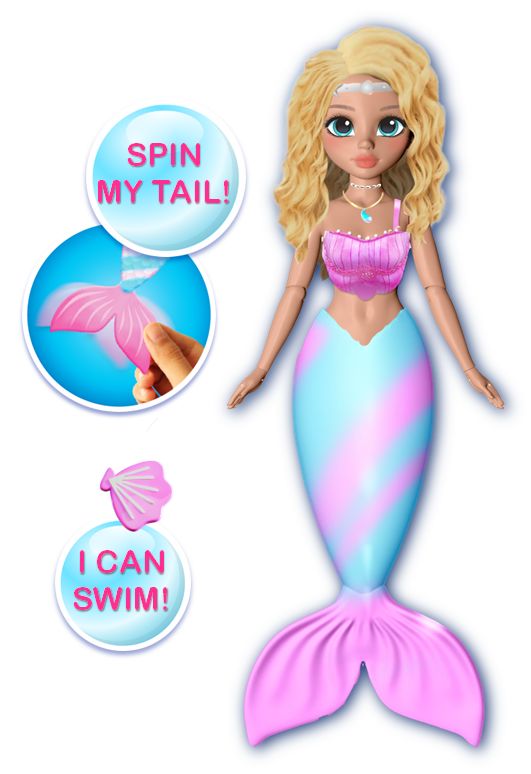 Mermaid Magic Windup Doll 5.5 Inch