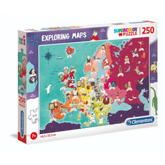 CLEMENTONI PUZZLE MAP GEO EURO MONUMENT