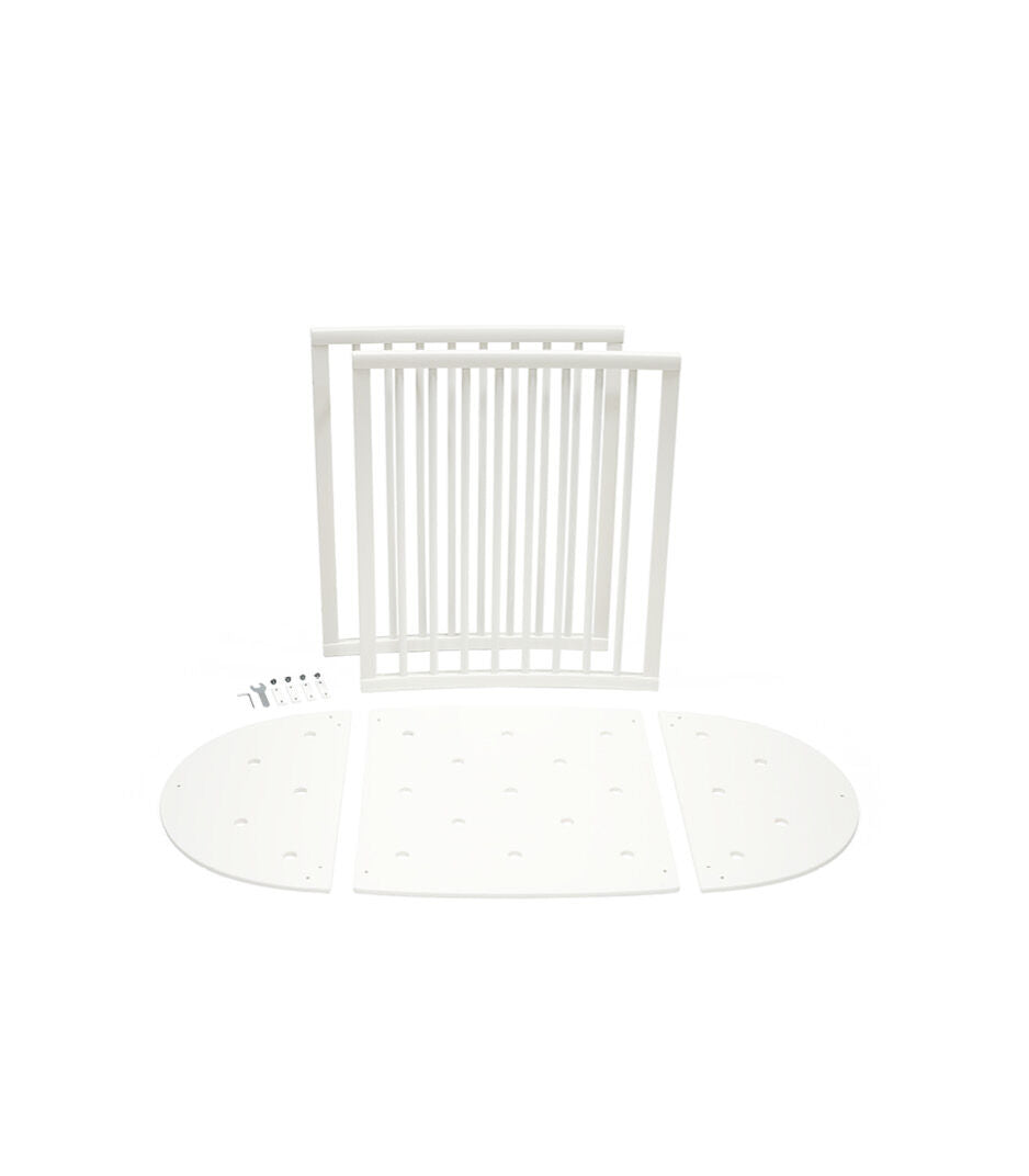Stokke Sleepi Mini White with Extension Mattress and Fitted Sheet Bundle