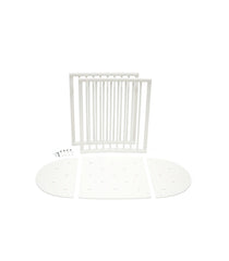 Stokke Sleepi Mini White with Extension Mattress and Fitted Sheet Bundle