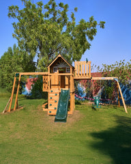 Dynamic Sports Arabian Leopard Wooden Swing Set