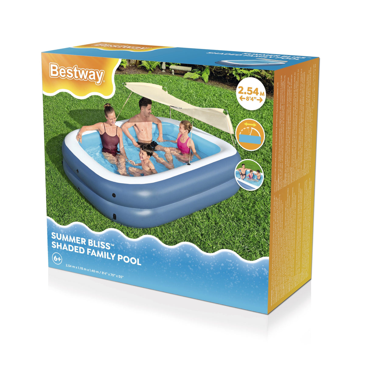 Bestway Pool Summer Bliss Shaded254x178x140cm