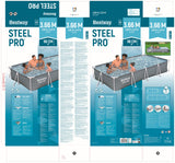 Bestway Steel Pro Rectangular Frame Pool - 366x201x66cm