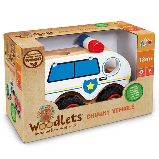 Woodlets Chunky Wooden Vehicles Toys Assortment