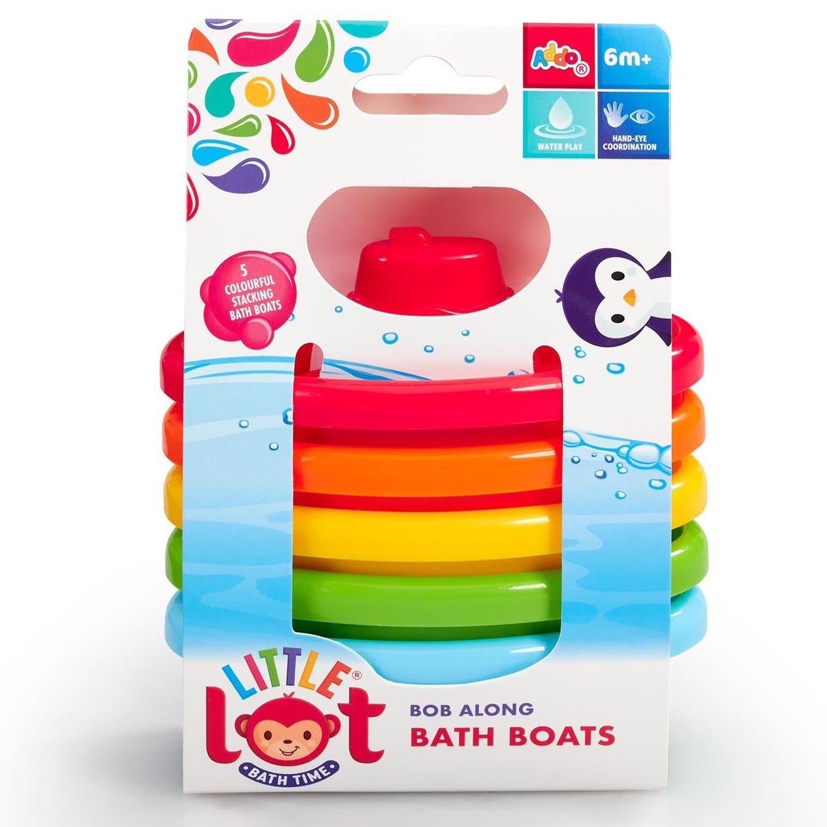 Little Lot Bathtime Bob Along Boat 5 Pack