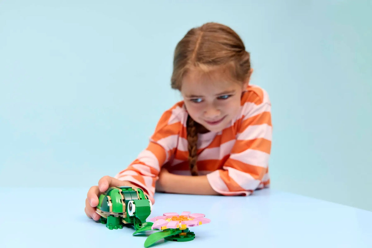 Lego Creator Turtle with Water Lily Flower Nature Themed Building Set