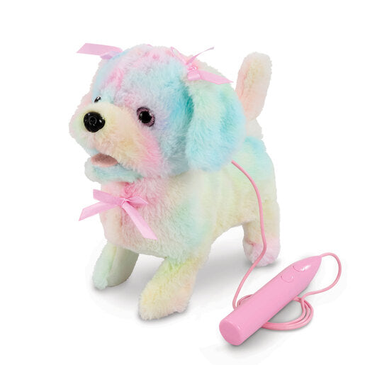 Pitter Patter Pets Tie Dye Walk Along Puppy Electronic Plush Dog - Assorted Colours (Random Selection)