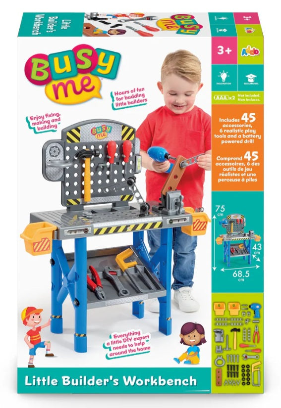 Busy Me Little Builders Workbench Battery Operated
