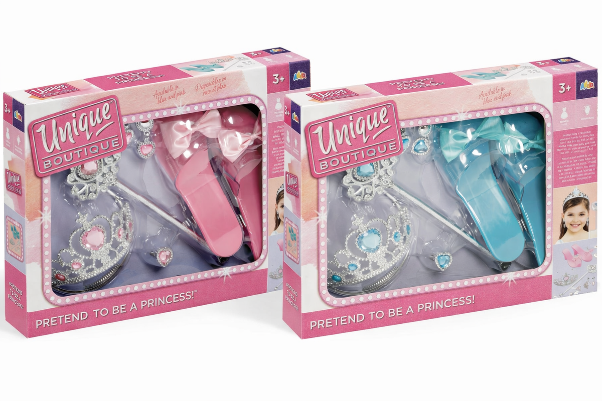 Unique Boutique Pretend To Be Princess Assorted Colors ( Pink & Blue ) - Sold per piece
