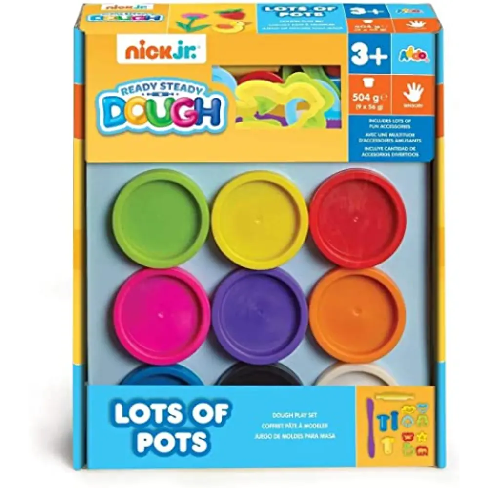 Nickelodeon Dough LotsOf Pots  withAccessories 9x56g