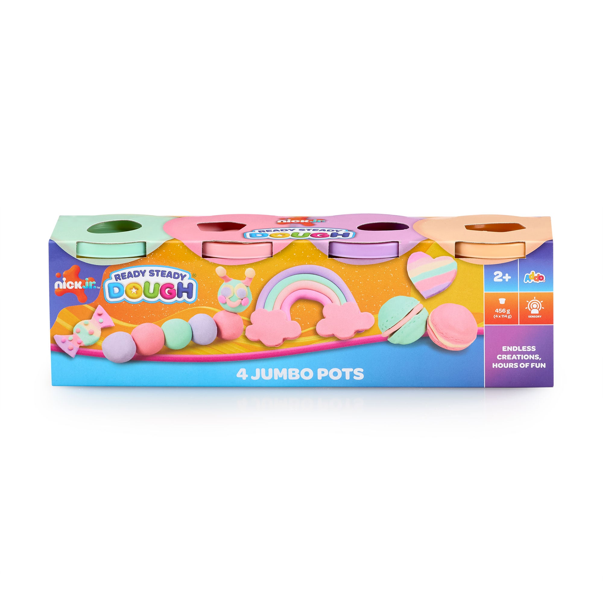 ADDO Nickjr Ready Steady Dough 4 Jumbo Pots 4X114g