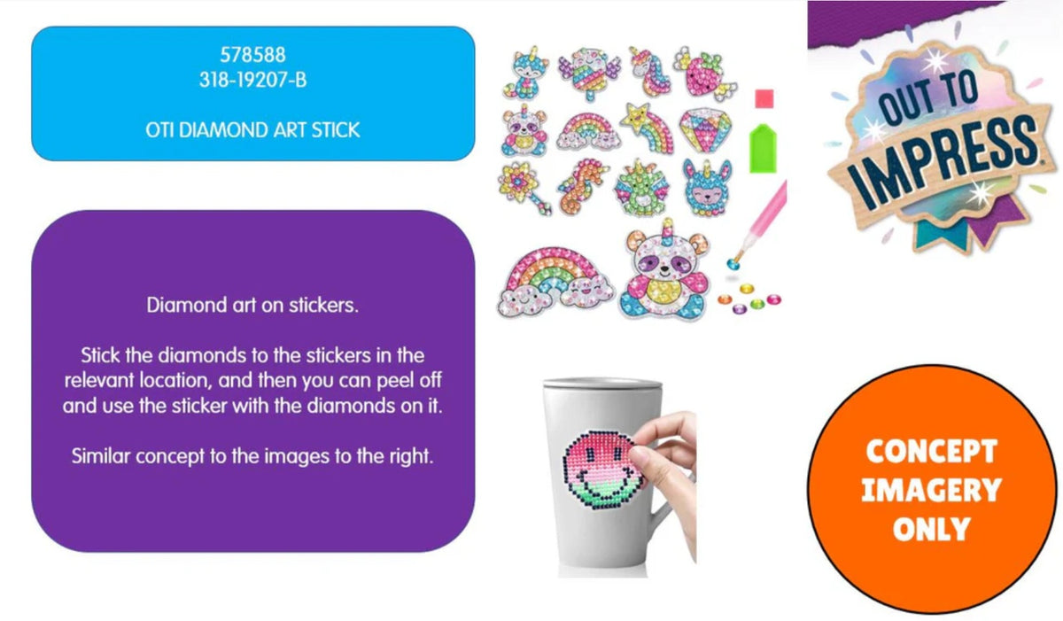 Out To Impress Diamond Dazzle Sticker Craft Set for Ages 3-5
