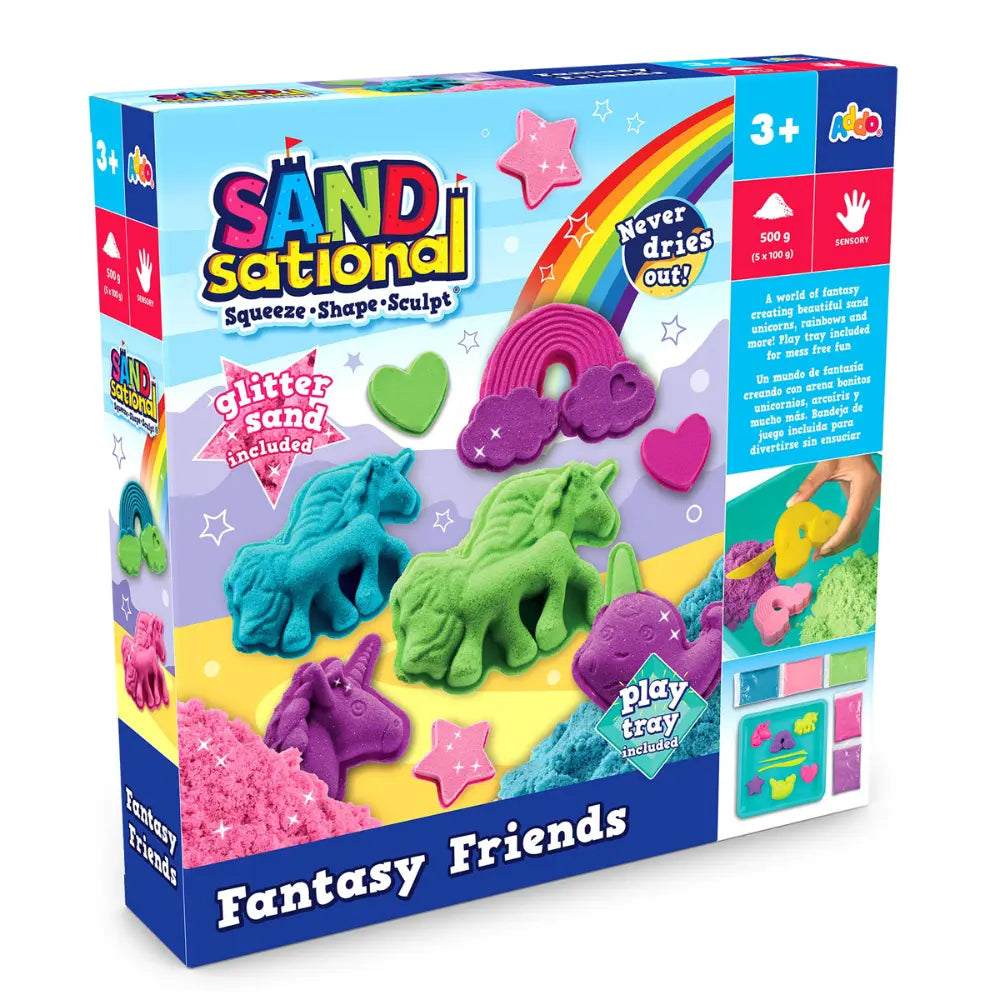 Koolbitz 22-Piece Sand Play Set For Kids – Tools, Moulds, Tray, Colourful Sand & Train – 3+ Years – Made In UK