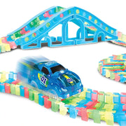 ADDO Totally Tracks Glow Race Track Set - 160 Pieces, Battery Operated