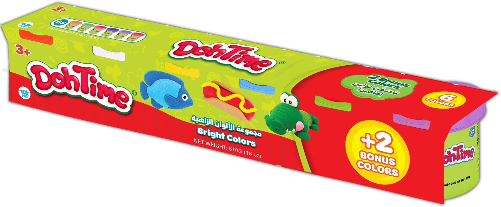 Dohtime Bright Colors 4+2 Pack Assortment