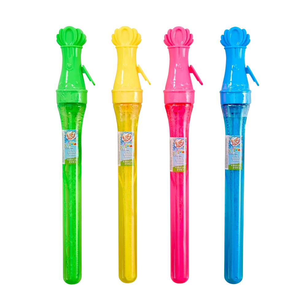 Addo Out and About 2-in-1 Bubble Sword - Large Wand and Small Wand Set with 118ml Solution