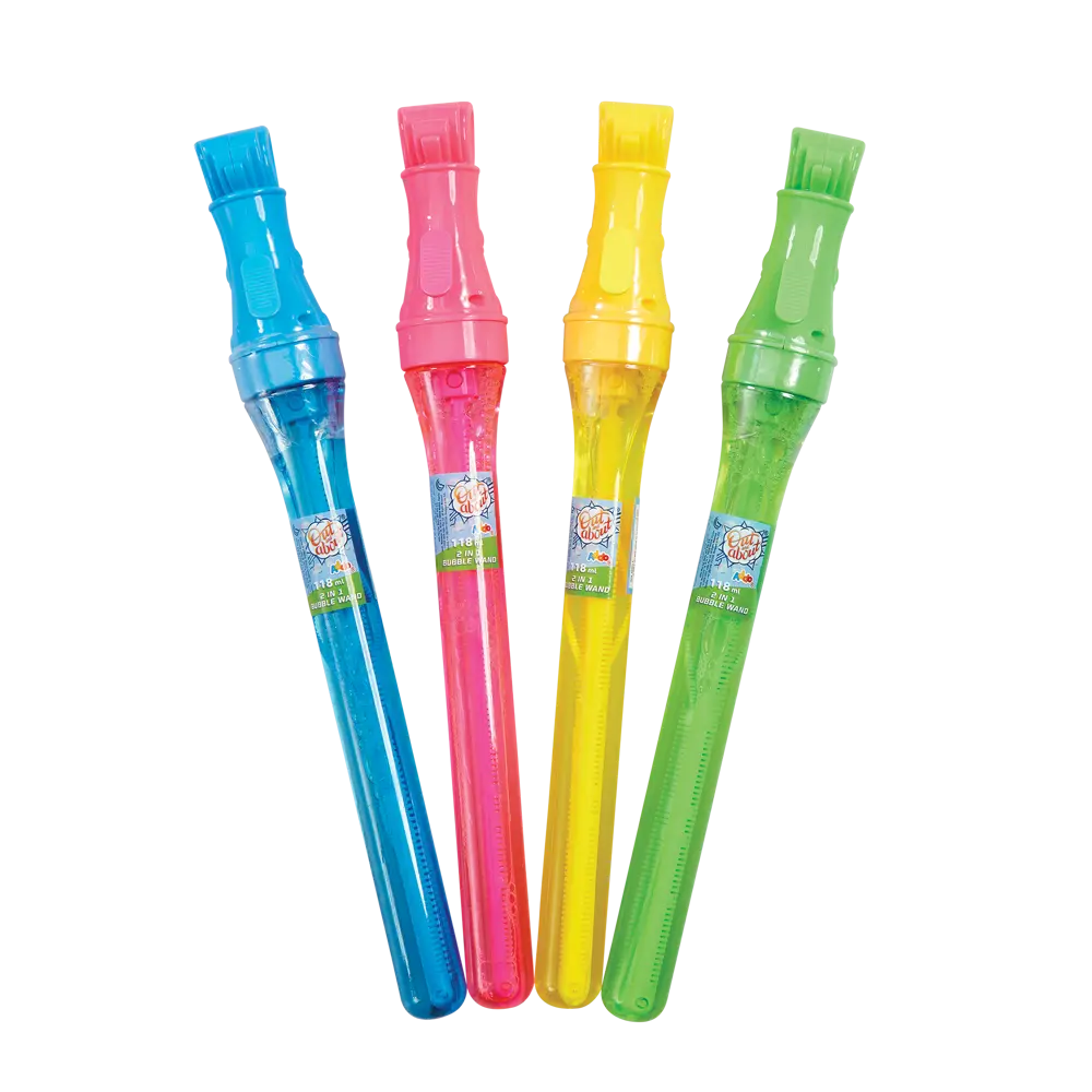 Addo Out and About 2-in-1 Bubble Sword - Large Wand and Small Wand Set with 118ml Solution