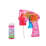 Addo Out and About Light Up Bubble Blaster - Motorized LED Bubble Blower with Solution