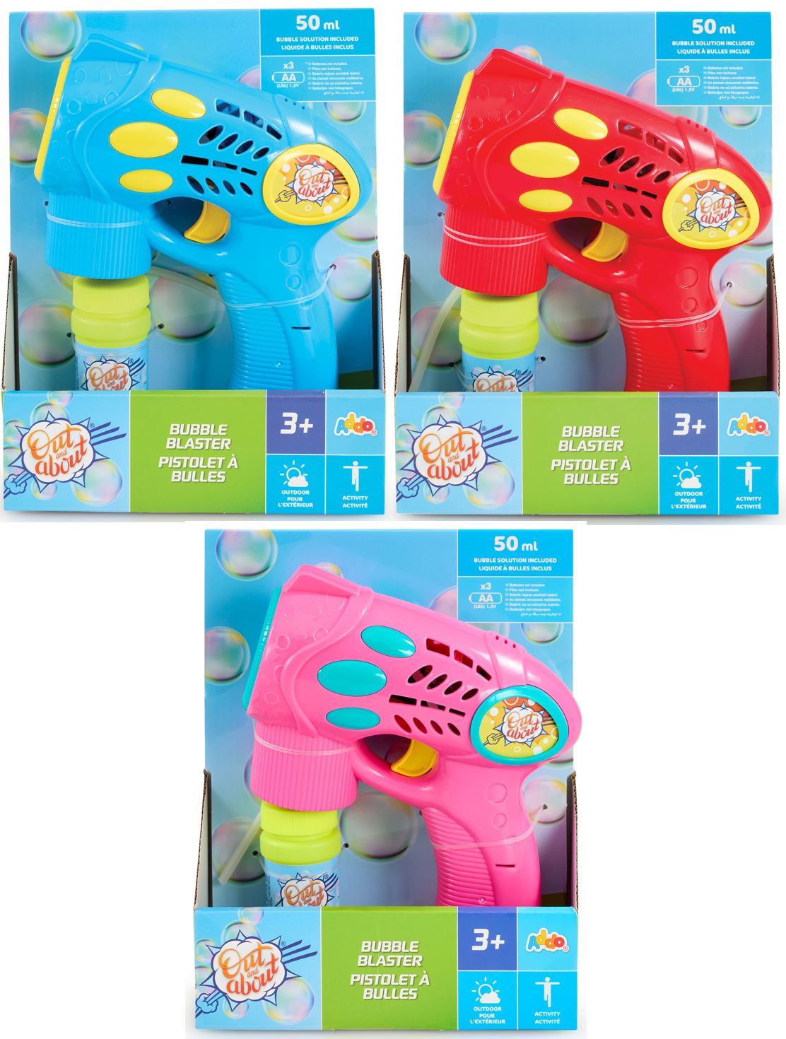 Addo Out and About Bubble Blaster V2 - Automatic Motorized Bubble Blower - Sold per piece