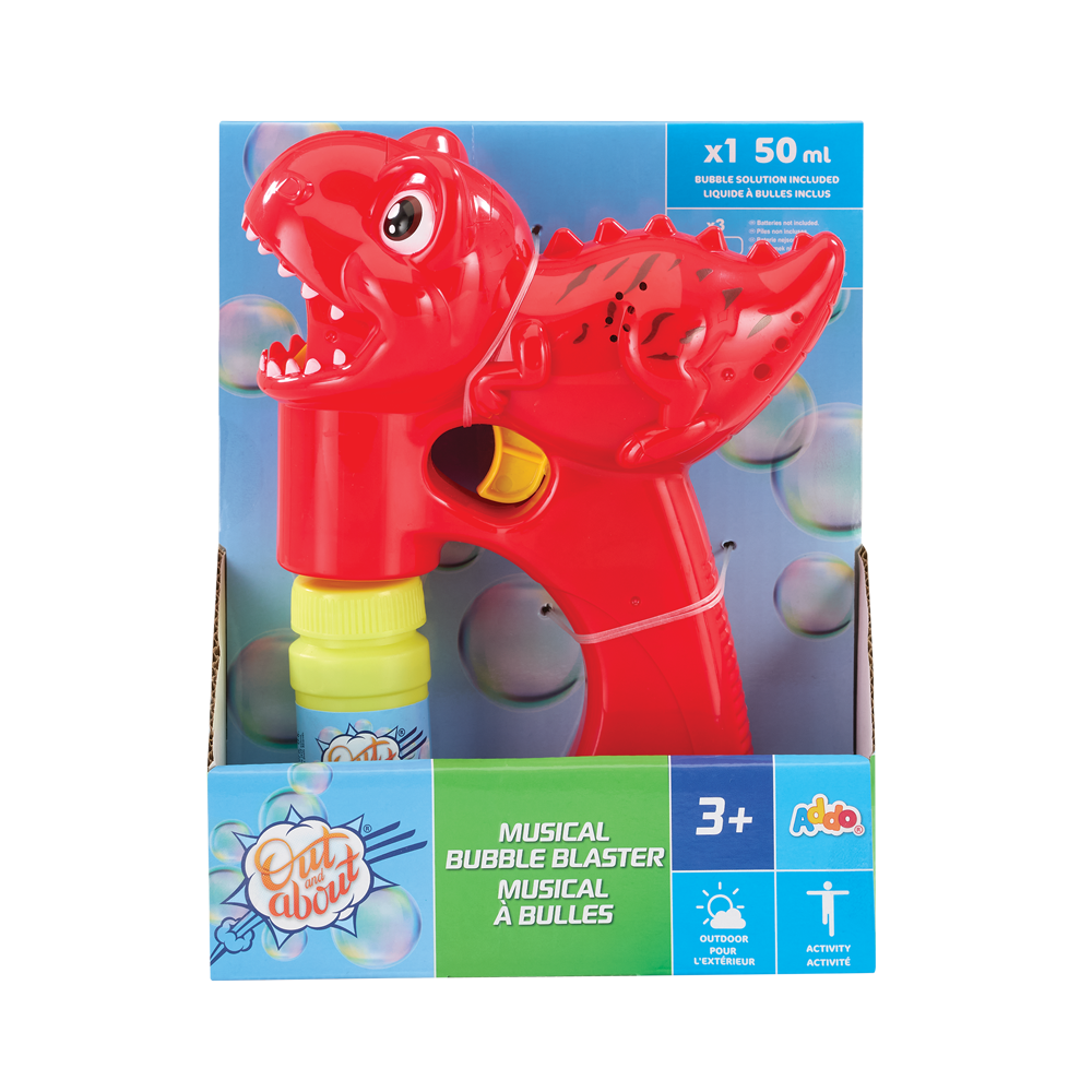 Addo Out and About Musical Bubble Blaster - Motorized Light-Up Bubble Blower with Sound - Sold per piece